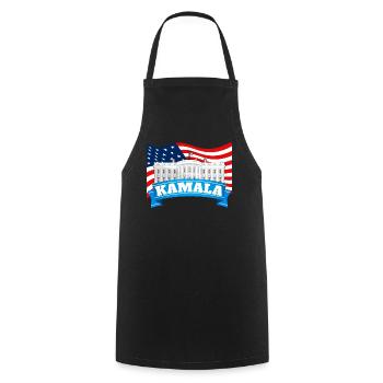 Kamala Harris 2024 For President - Cooking Apron - black - Front - AI Model Male 185 dark (185cm)