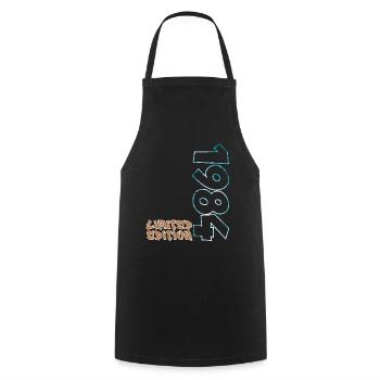 Design de plage en édition limitée de 1984 - Tablier de cuisine - noir - Devant - AI Model Male 185 dark (185cm)