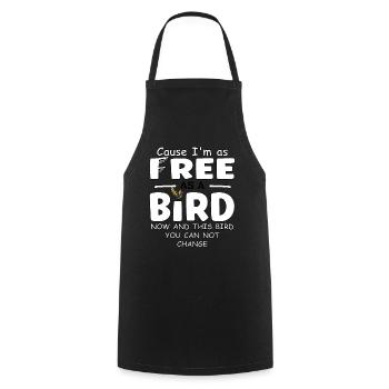 Free as a Bird: Unchanging Spirit - Cooking Apron - black - Front - AI Model Male 185 dark (185cm)