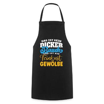 Das ist kein Bauch, das ist ein Feinkostgewölbe - Kochschürze - Schwarz - Vorne - AI Model Male 185 dark (185cm)