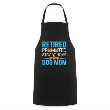 Dog Mom Pension - stay at home dog mom - Cooking Apron - black - Front - AI Model Male 185 dark (185cm)