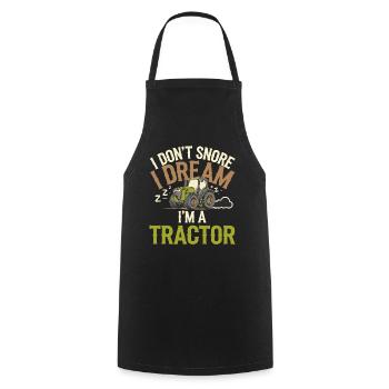 Nicht Schnarchen, Träume ich bin Traktor - Kochschürze - Schwarz - Vorne - AI Model Male 185 dark (185cm)