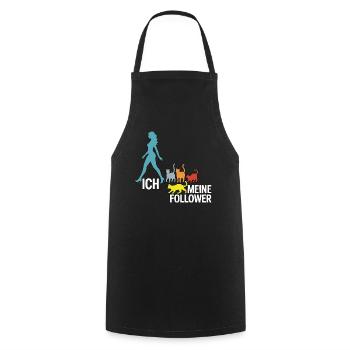 Me & My Followers – Cat Humor Design - Cooking Apron - black - Front - AI Model Male 185 dark (185cm)