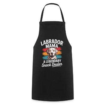 Labrador Mama Mama, Legendärer Snack-Dealer - Kochschürze - Schwarz - Vorne - AI Model Male 185 dark (185cm)