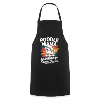 Poodle Mama, Legendary Snack Dealer - Cooking Apron - black - Front - AI Model Male 185 dark (185cm)