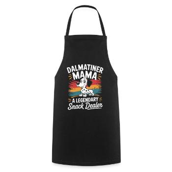 Maman dalmate, marchande de snacks légendaire - Tablier de cuisine - noir - Devant - AI Model Male 185 dark (185cm)