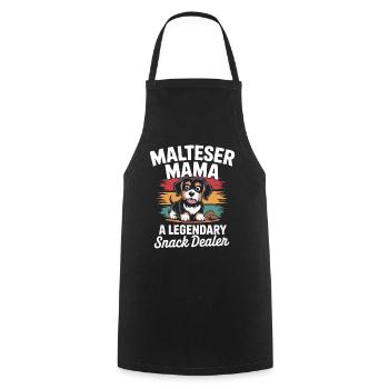 Malteser Mama, Legendary Snack Dealer - Cooking Apron - black - Front - AI Model Male 185 dark (185cm)