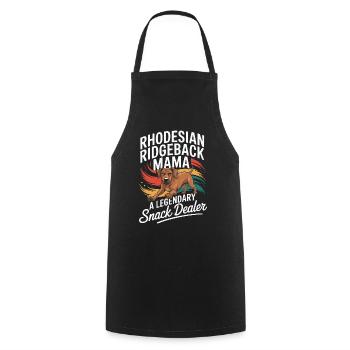 Rhodesian Ridgeback Mama, Legendary Snack Dealer - Cooking Apron - black - Front - AI Model Male 185 dark (185cm)