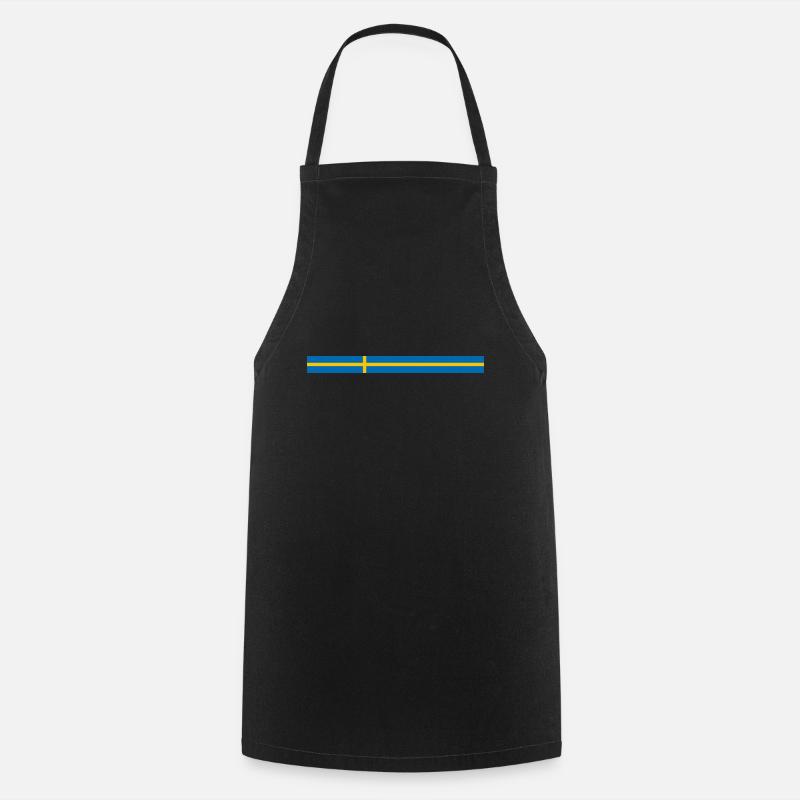 Sweden style stripes - Cooking Apron - black