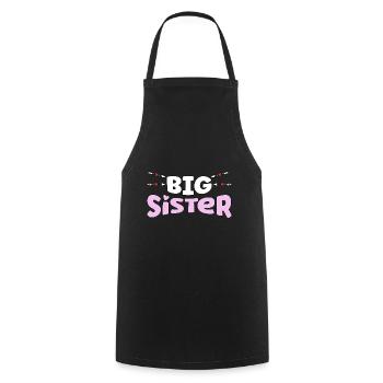 Big Sister - große Schwester - Cooking Apron - black - Front - AI Model Male 185 dark (185cm)