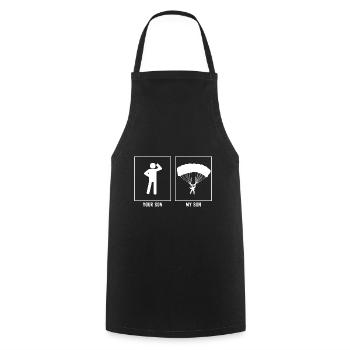 Your Son - My Son - Paragliding Vordera - Cooking Apron - black - Front - AI Model Male 185 dark (185cm)