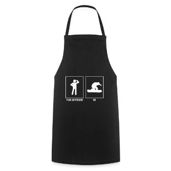 Your Friend - Me - Snowboarding Hold Tight - Cooking Apron - black - Front - AI Model Male 185 dark (185cm)