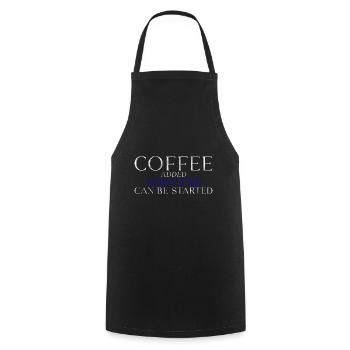 Coffee Added Body.exe Can Be Started 3 - Kochschürze - Schwarz - Vorne - AI Model Male 185 dark (185cm)
