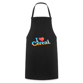 I Love Cereal 13 - Cooking Apron - black - Front - AI Model Male 185 dark (185cm)