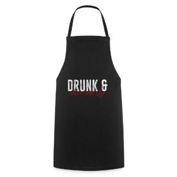 Drunk And Disorderly 3 - Cooking Apron - black - Front - AI Model Male 185 dark (185cm)