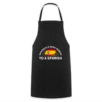 Spanische Flagge Spanische Wurzeln Geschenk - Kochschürze - Schwarz - Vorne - AI Model Male 185 dark (185cm)