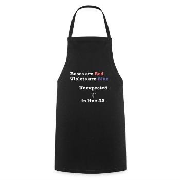 Unexpected Bracket in Line 32 - Cooking Apron - black - Front - AI Model Male 185 dark (185cm)