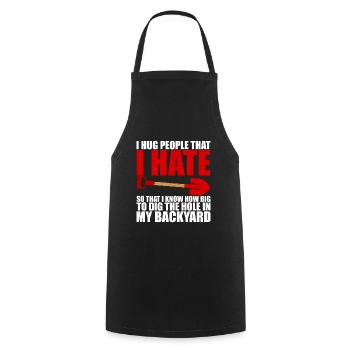 J’embrasse des gens que je déteste 2 - Tablier de cuisine - noir - Devant - AI Model Male 185 dark (185cm)