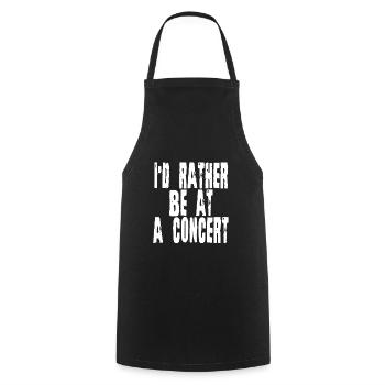 Je préfère être à un concert 2 - Tablier de cuisine - noir - Devant - AI Model Male 185 dark (185cm)