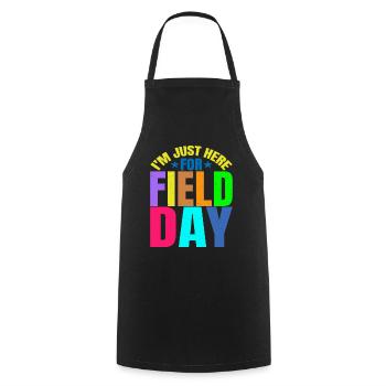 I'm Just Here For Field Day 27 - Cooking Apron - black - Front - AI Model Male 185 dark (185cm)