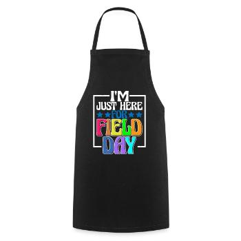 I'm Just Here For Field Day 26 - Cooking Apron - black - Front - AI Model Male 185 dark (185cm)