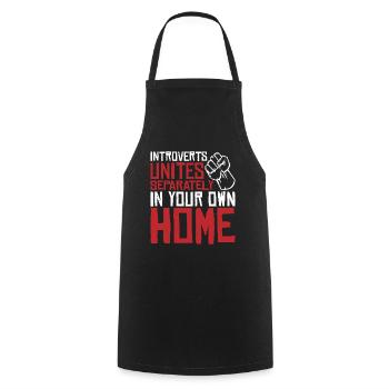 Introvertis s’unit séparément dans votre propre maison 3 - Tablier de cuisine - noir - Devant - AI Model Male 185 dark (185cm)