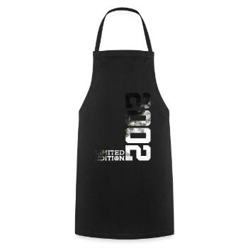 24TH BIRTHDAY LIMITED EDITION 2002 - Cooking Apron - black - Front - AI Model Male 185 dark (185cm)