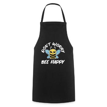 Ne vous inquiétez pas Bee Happy 28 - Tablier de cuisine - noir - Devant - AI Model Male 185 dark (185cm)