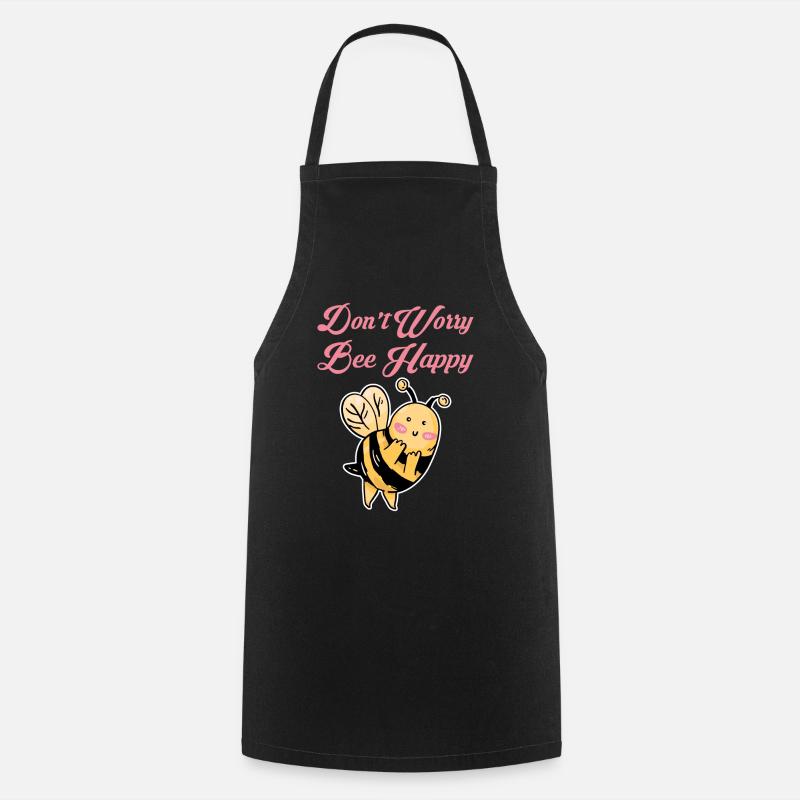 Don't Worry Bee Happy 31 - Kochschürze - Schwarz