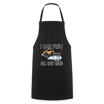 I Can Plow All Day Long 3 - Cooking Apron - black - Front - AI Model Male 185 dark (185cm)