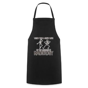 When I Take A Selfie In Radiology 3 - Cooking Apron - black - Front - AI Model Male 185 dark (185cm)