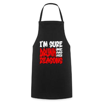 Je suis sûr que Drunk Me avait ses raisons 13 - Tablier de cuisine - noir - Devant - AI Model Male 185 dark (185cm)