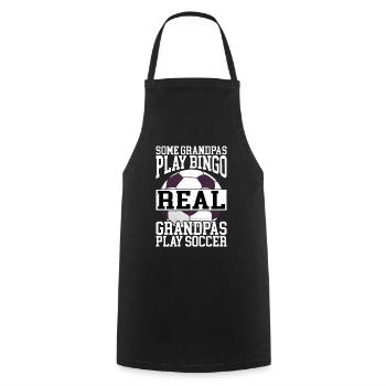 Grandpas Play Bingo Real Grandpas Play Soccer - Cooking Apron - black - Front - AI Model Male 185 dark (185cm)