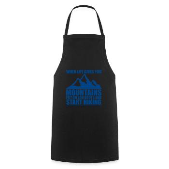 When Life Gives You Mountains 3 - Cooking Apron - black - Front - AI Model Male 185 dark (185cm)
