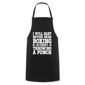 Vous battra en boxe sans lancer un coup de poing 2 - Tablier de cuisine - noir - Devant - AI Model Male 185 dark (185cm)