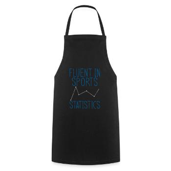 Fluent In Sports Statistics 2 - Cooking Apron - black - Front - AI Model Male 185 dark (185cm)