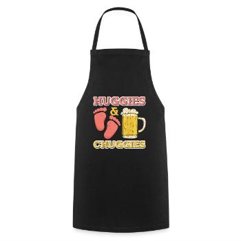 Huggies and Chuggies 17 - Cooking Apron - black - Front - AI Model Male 185 dark (185cm)