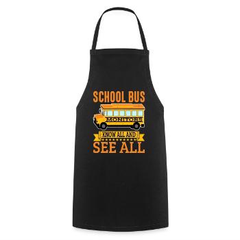 Moniteurs d’autobus scolaires, tout savoir et voir les 7 - Tablier de cuisine - noir - Devant - AI Model Male 185 dark (185cm)