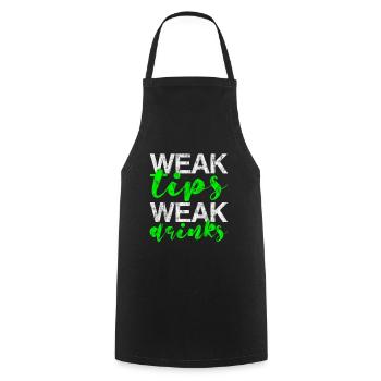 Weak Tips Weak Drinks 3 - Kochschürze - Schwarz - Vorne - AI Model Male 185 dark (185cm)