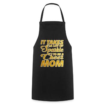 Il faut beaucoup d’éclat pour être une maman de joie - Tablier de cuisine - noir - Devant - AI Model Male 185 dark (185cm)