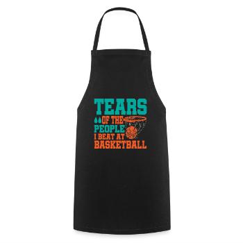 Les larmes des gens que j’ai battus au basketball - Tablier de cuisine - noir - Devant - AI Model Male 185 dark (185cm)