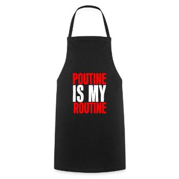 La poutine est ma routine 2 - Tablier de cuisine - noir - Devant - AI Model Male 185 dark (185cm)