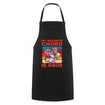 My Favorite Chord Is Gsus - Cooking Apron - black - Front - AI Model Male 185 dark (185cm)