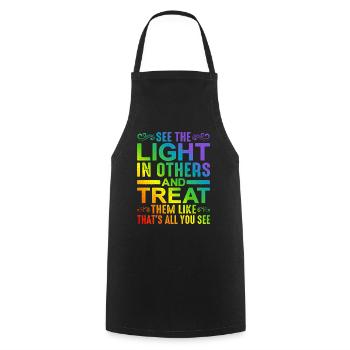 See The Light In Others - Cooking Apron - black - Front - AI Model Male 185 dark (185cm)