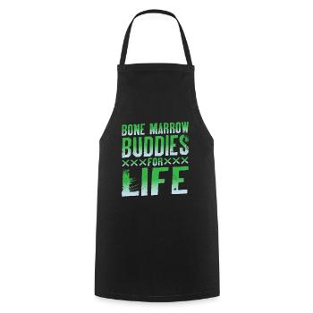 Bone Marrow Buddies For Life 9 - Cooking Apron - black - Front - AI Model Male 185 dark (185cm)