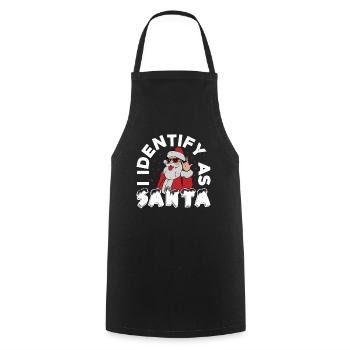 I Identify As Santa 13 - Cooking Apron - black - Front - AI Model Male 185 dark (185cm)