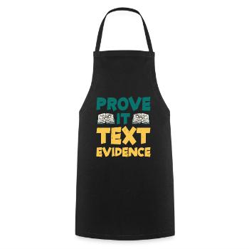 Prove It, Text Evidence 30 - Cooking Apron - black - Front - AI Model Male 185 dark (185cm)