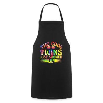 The Cool Twins Just Showed Up 20 - Cooking Apron - black - Front - AI Model Male 185 dark (185cm)