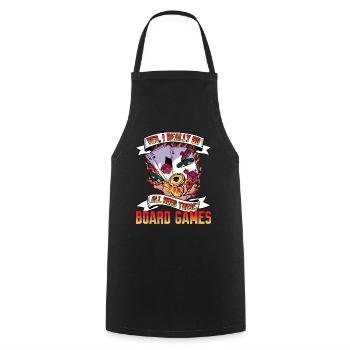 Yes, I Really Do All Need These Board Games 4 - Cooking Apron - black - Front - AI Model Male 185 dark (185cm)