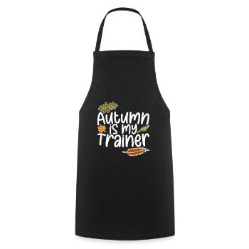 Autumn Is My Trainer 3 - Cooking Apron - black - Front - AI Model Male 185 dark (185cm)